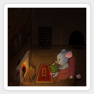 Cozy Mouse Sticker